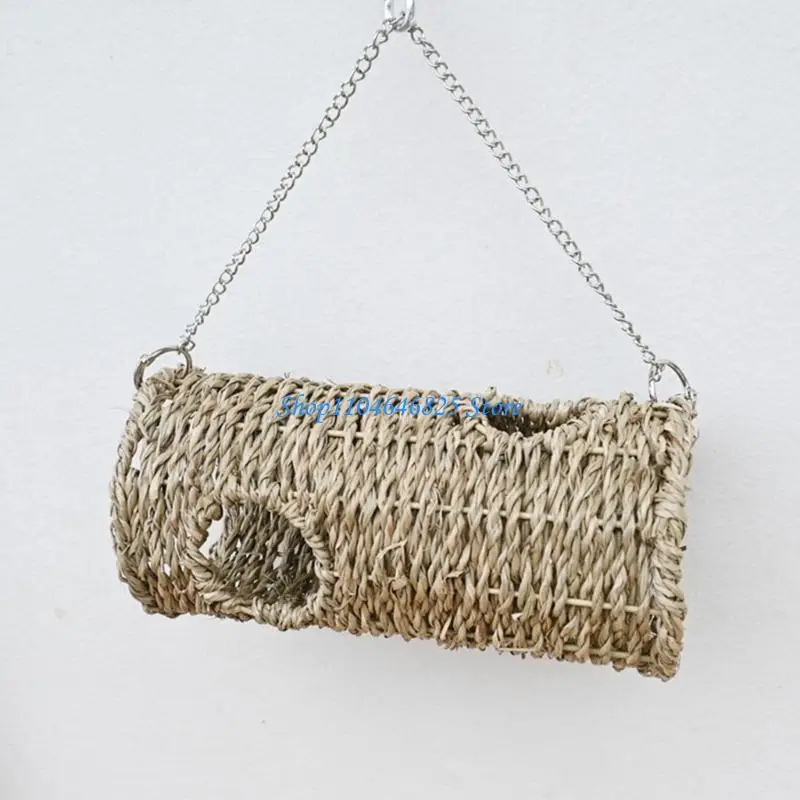 Natural Grass Pet Tunnel with Quickly Installation for Small Animals Chewing Toy