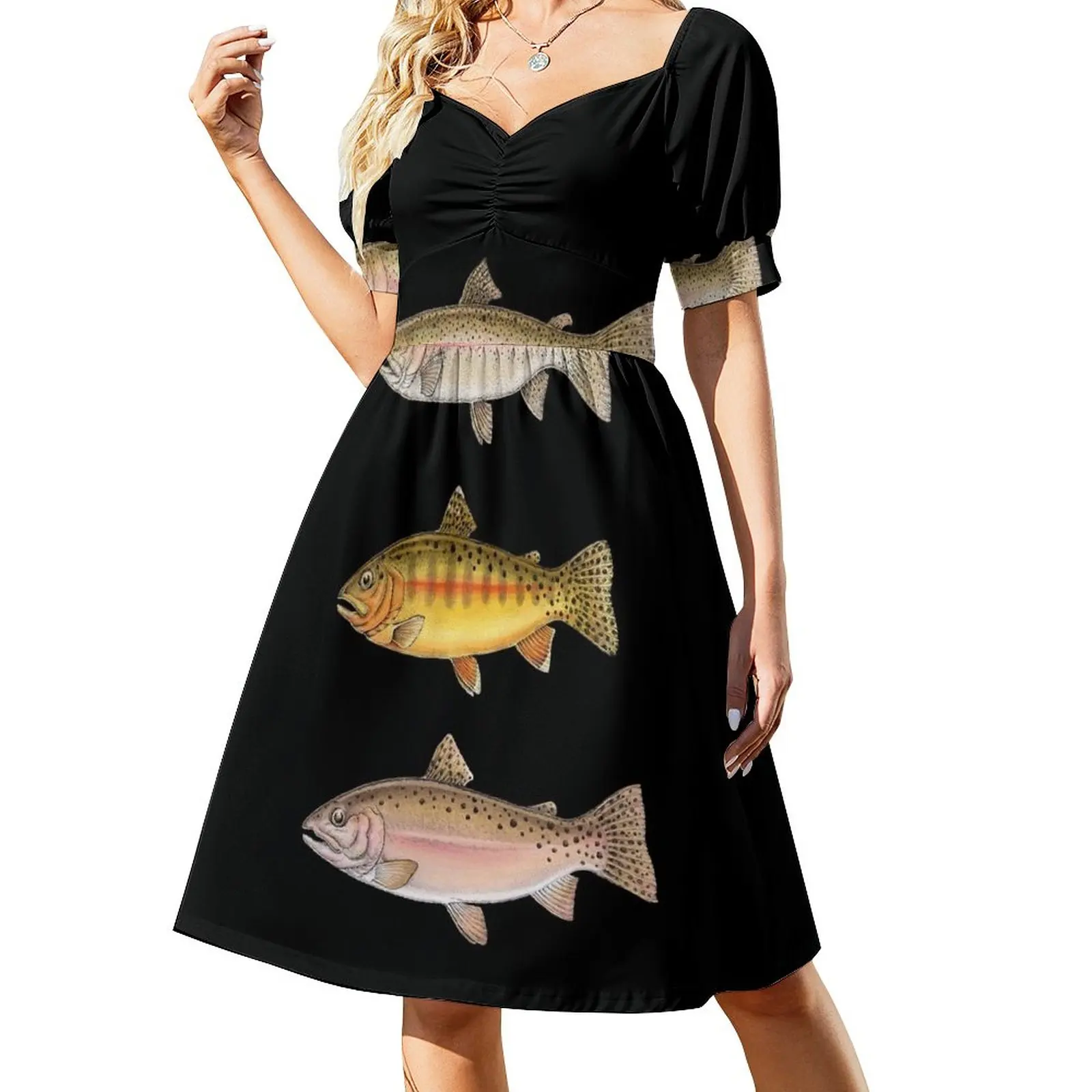 

Trout Collection Sleeveless Dress Dresses evening dress women birthday dress for women luxury 2024 Womens dresses