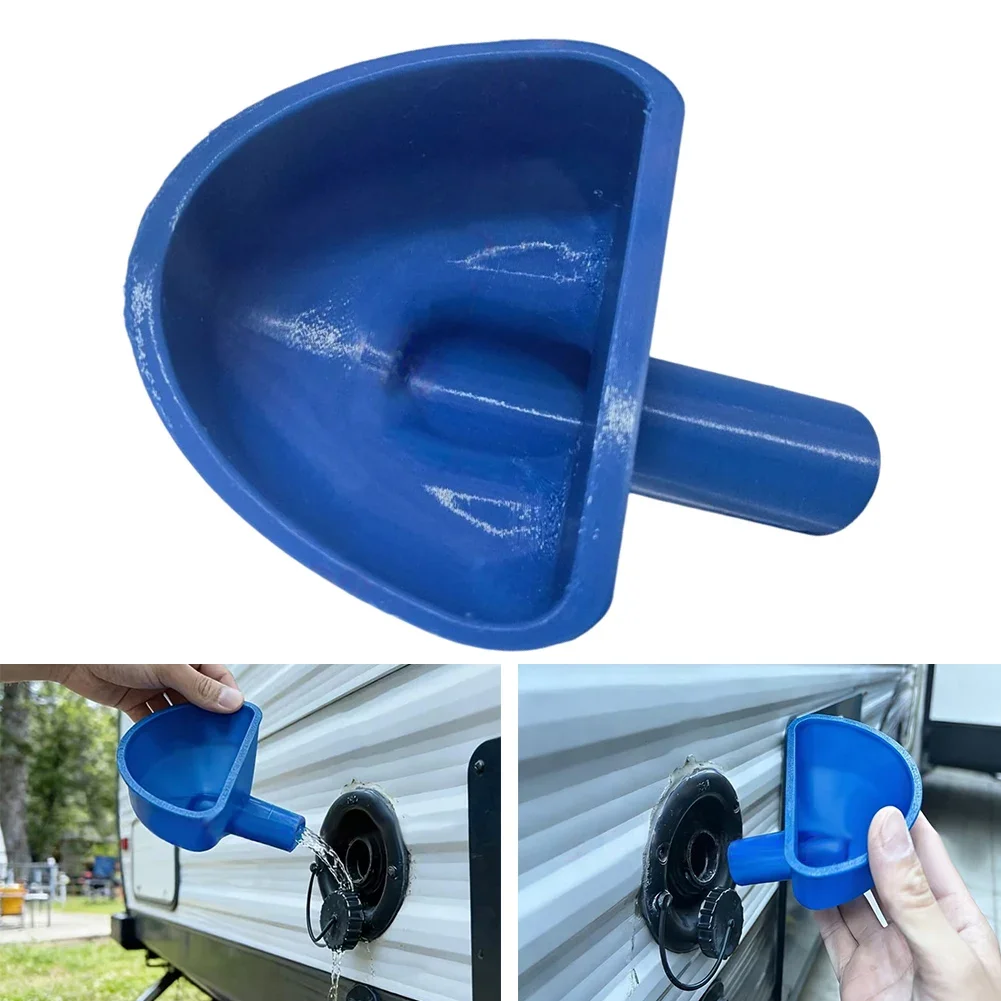 Freshwater Tank Refill Funnel for RVs and Campers with Efficient Flow Engineering and Space-Saving Portability