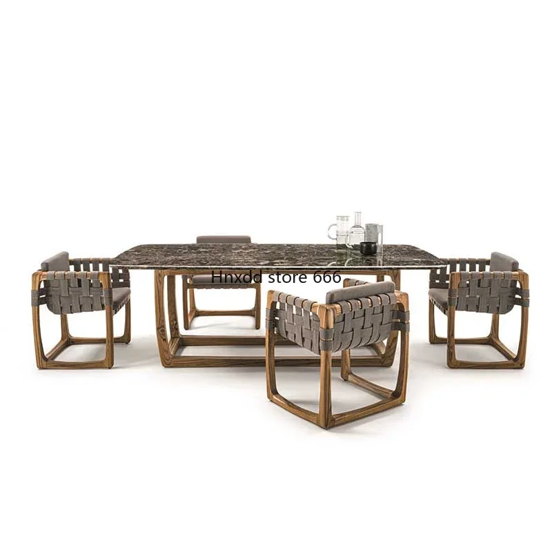 

Courtyard Leisure Balcony Outdoor Teak Terrace Restaurant Combination Furniture