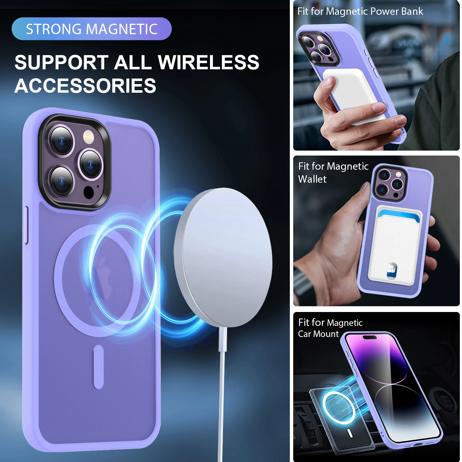 Luxury Skin Feeling Matte Clear Cover for IPhone 16 13 14 15 Pro Max 15plus Magnetic Wireless Charging Magsafe Case Caque