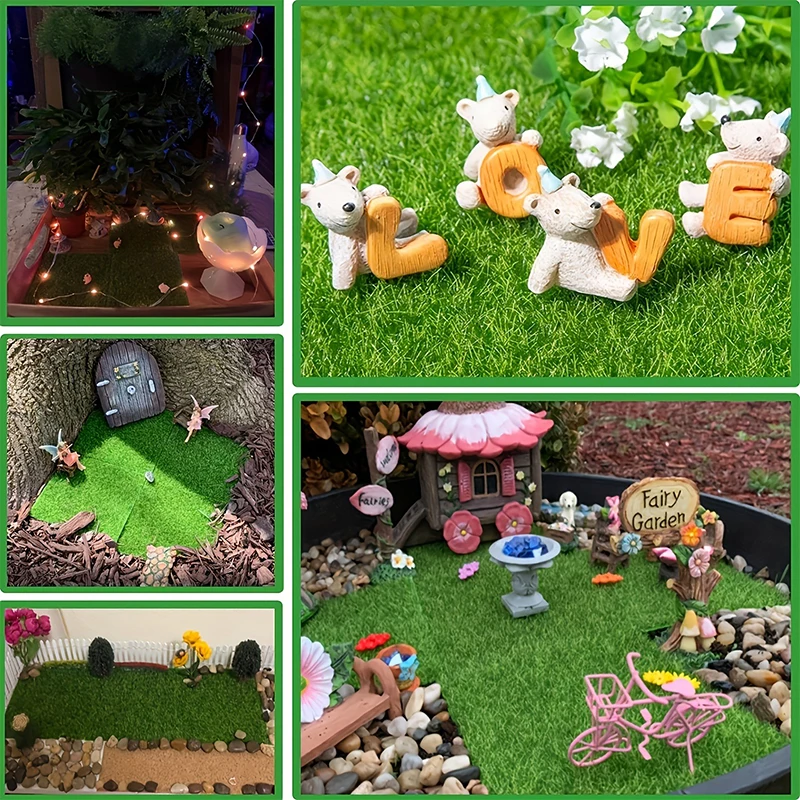 15cm/30cm Artificial Lawn Grassland Simulation Moss Lawn Turf Fake Green Grass Mat Carpet for Home Room Garden Outdoor Decor