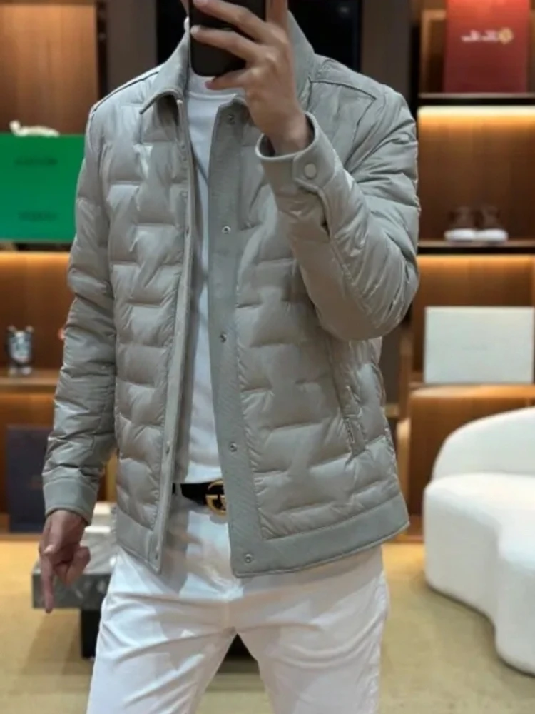 

Мужская модная куртка-пуховик с воротником-стойкой, новая осенне-зимняя коллекция, универсальная, привлекательная модель, антимикробная.