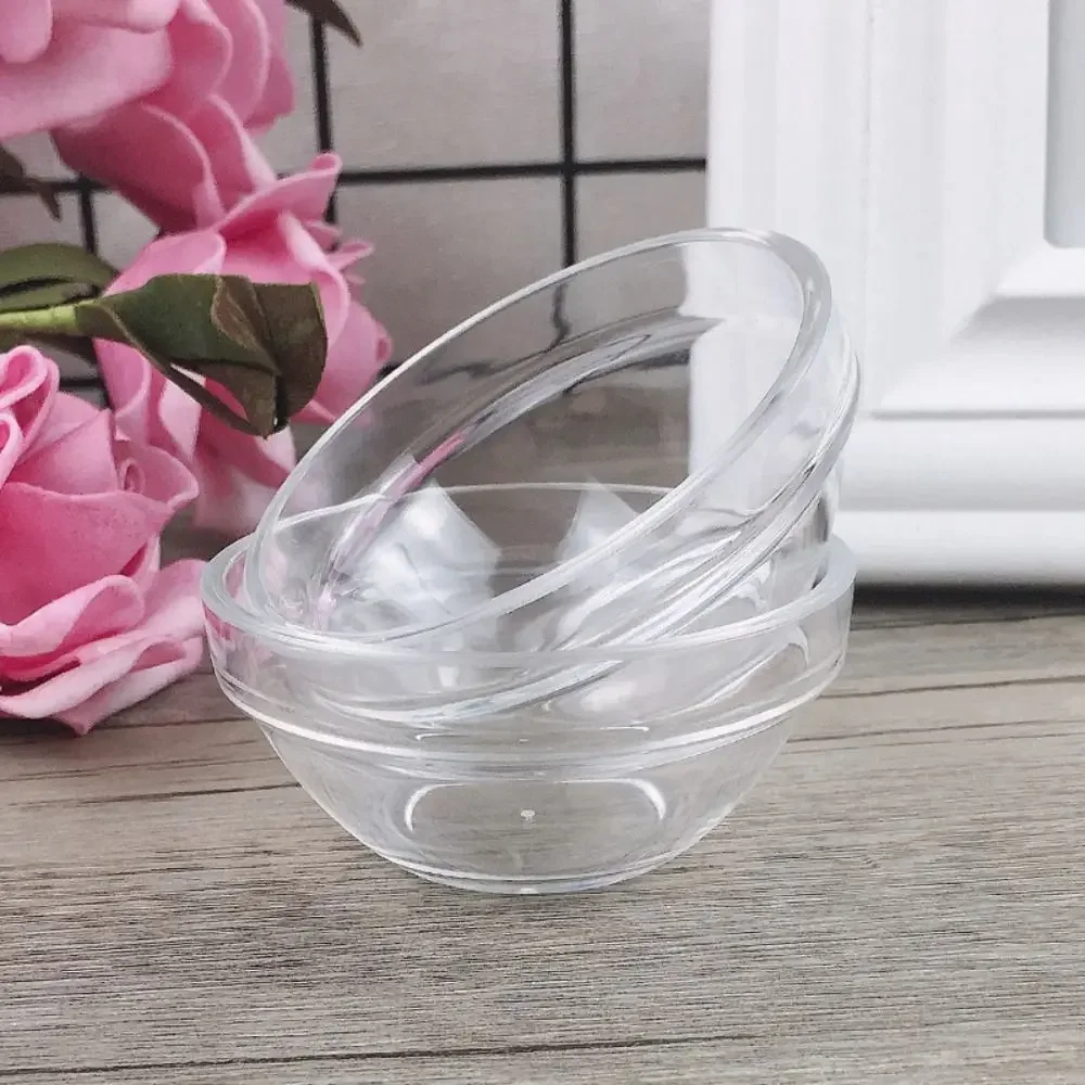 

1/3Pcs Transparent Salad Bowl Glass Easy To Clean Essential Oil Bowl Seasoning Thickening Mask Bowl Beauty Salon Skin Care Tools