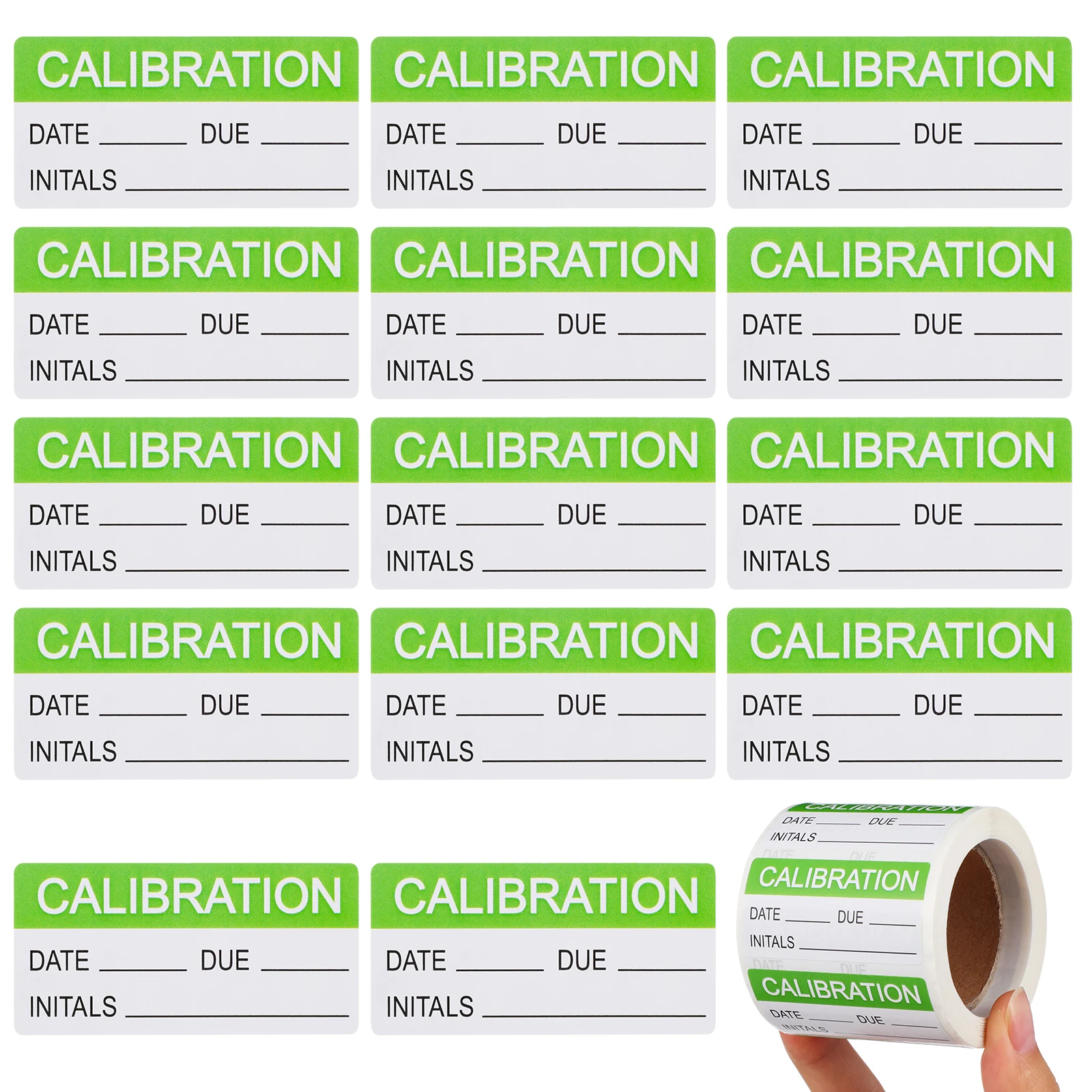 Self-adhesive Labels Maintenance Stickers Calibrated Calibration Due Small for Printer Meter Easy Peel and Qc
