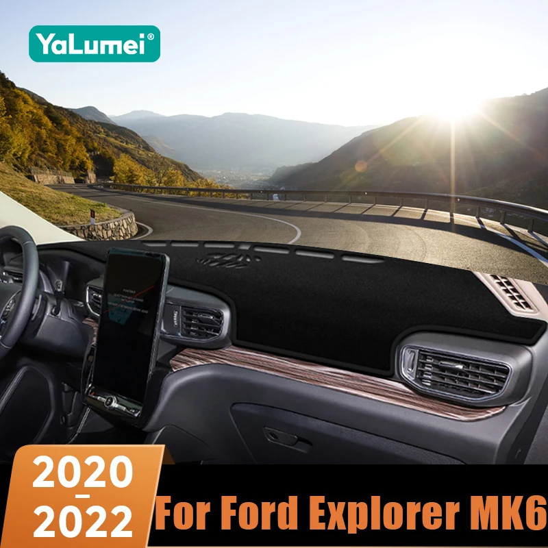 

Для Ford Explorer MK6 U625 2020 2021 2022: Коврик-накладка на приборную панель, солнцезащитный, антибликовый, нескользящий, защитный аксессуар