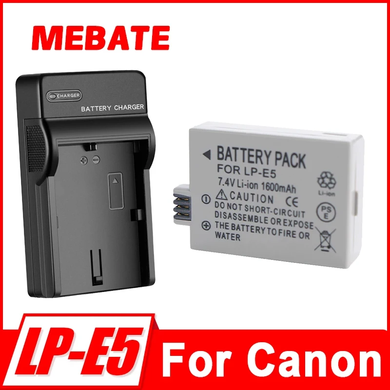 New LP-E5 LPE5 LP E5 Battery Pack 1500mAh for Canon EOS Rebel XS, Rebel T1i, Rebel XSi, 1000D, 500D, 450D, Kiss X3,X2,F