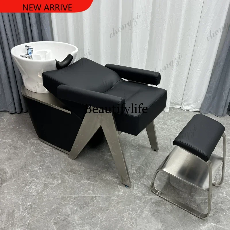 Sillón de Peluquería Y136 para Spa Capilar, Lavacabezas, Silla de Belleza para Afeitar, Sillón Profesional Japonés para Spa Capilar, Mobiliario para Barbería
