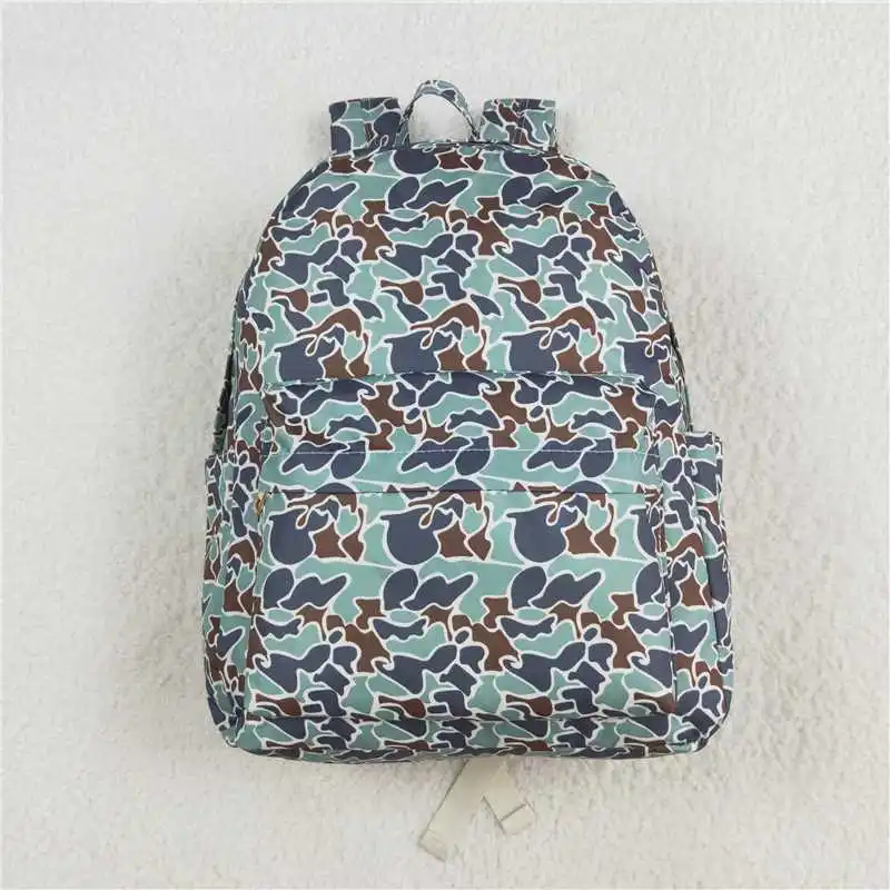 Wholesale hunting western children's boutique travel back to school Sibling Baby Kids Boys Camouflage Backpack Zip Back Bags