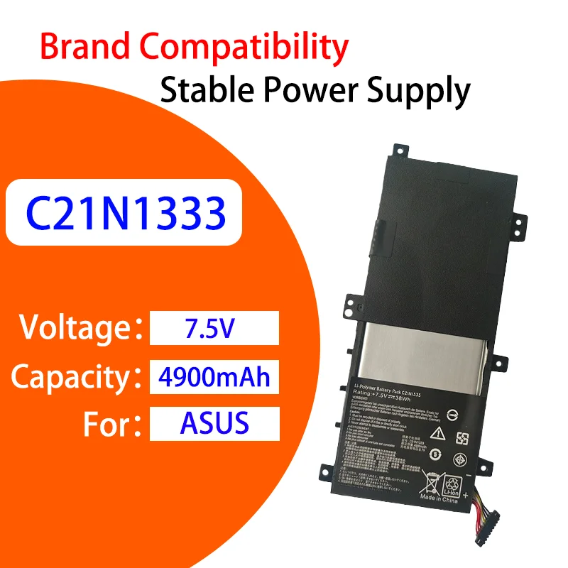 

Premium Replacement Laptop Battery Compatible For ASUS C21N1333 TP550LA TP550LD TP550L R554L 7.5V 4900mAh Safe Durable