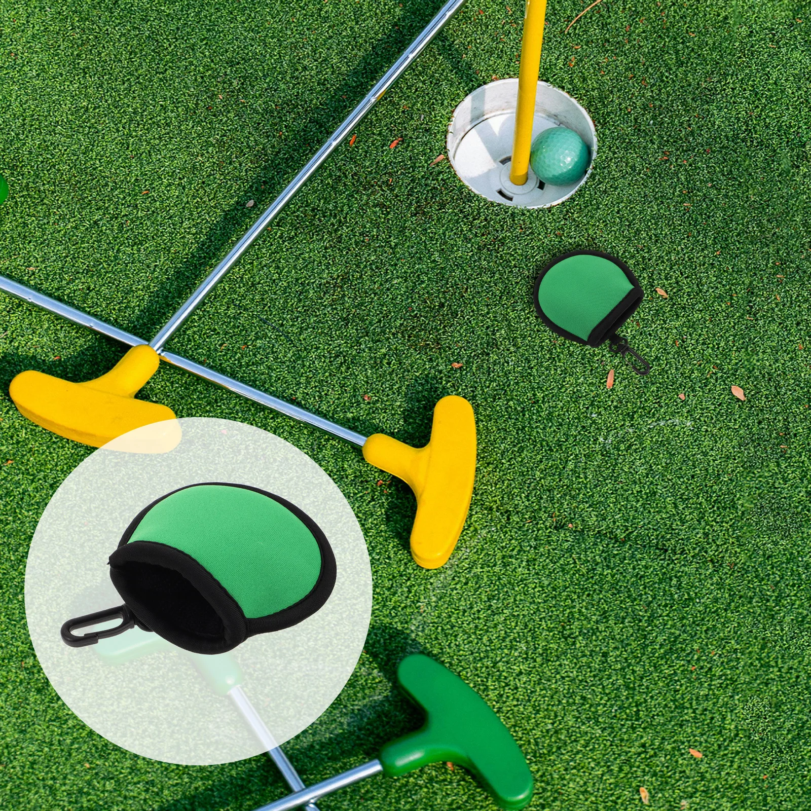 

Waterproof Neoprene Golf Ball Storage Pouch with Soft Lining and Attachable Hook for Men's Golf Practice Outdoor Use