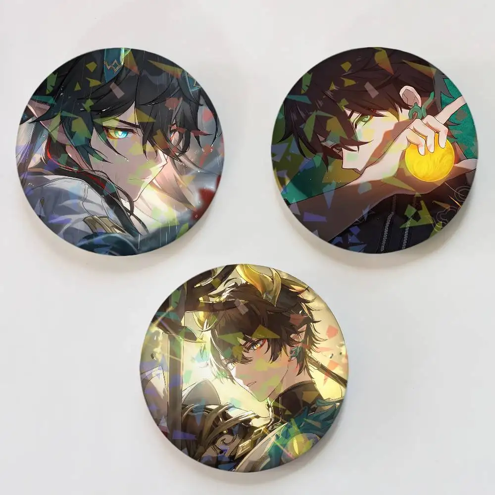 Honkai Star Rail Dan Heng Laser Button Pins Backpack Clothing Decor Brooch Fiction Badge Jewelry Gifts