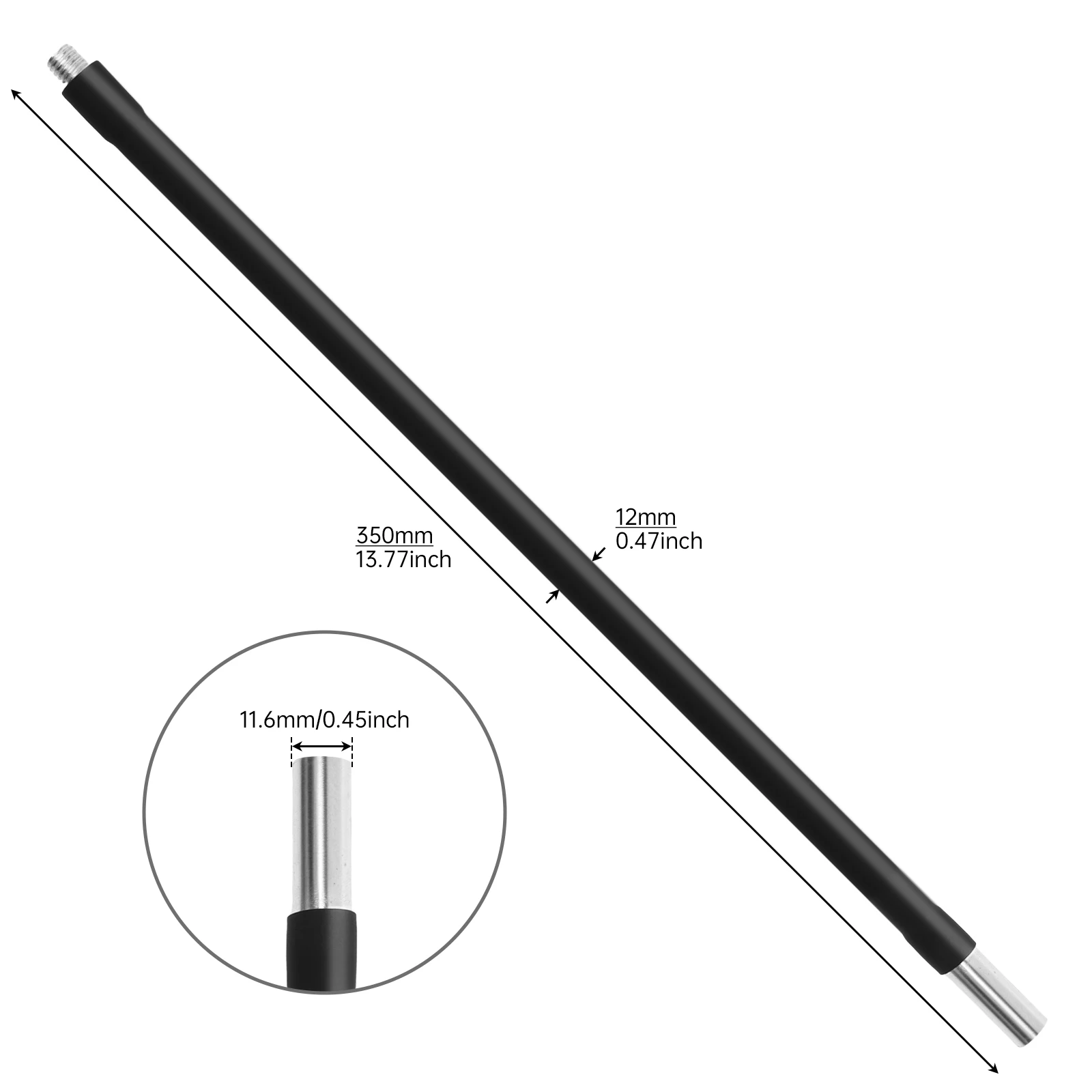Fotografia 7: Microfone flexível de 13 polegadas, tubo de pescoço de ganso, suporte para telefone, microfone de mesa, luzes de vídeo led, tripé de microfone masculino 3/8