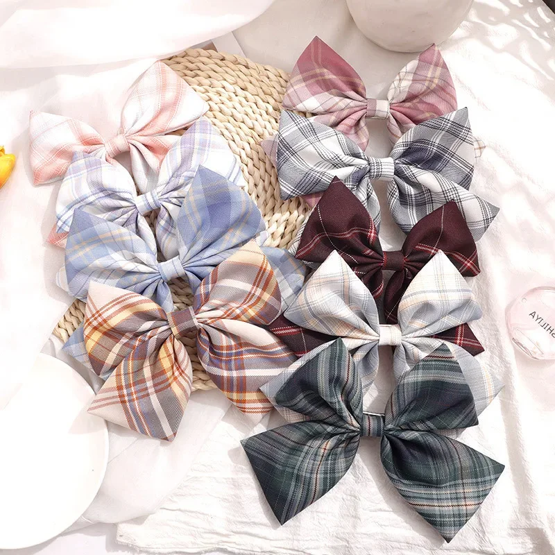 

A Fabric Bow Creative Headband with Suspender and Checkered Headpiece