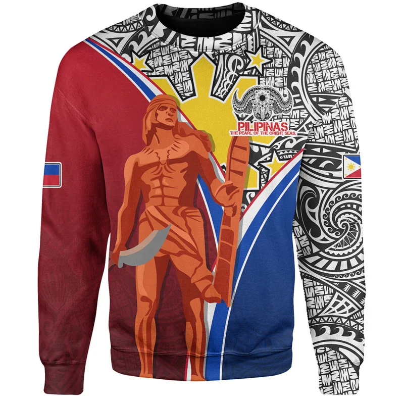 Philippine Eagle O Neck Sweatshirt Clothes For Men 3d Printing Flag National Emblem Graphic Pullover Long Sleeve Jersey Kid