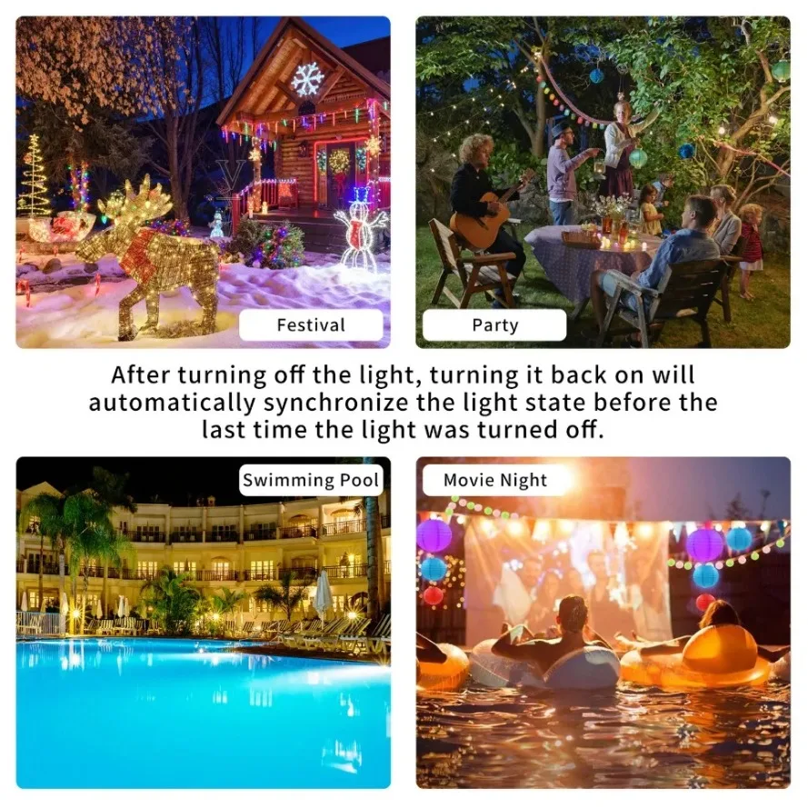 Imagem -06 - Projector Rgb Tuya Smart App Wifi Controlo por Voz Festa de Jardim Iluminação Exterior Holofotes 30006500k 30w 50w 100w 220v ca