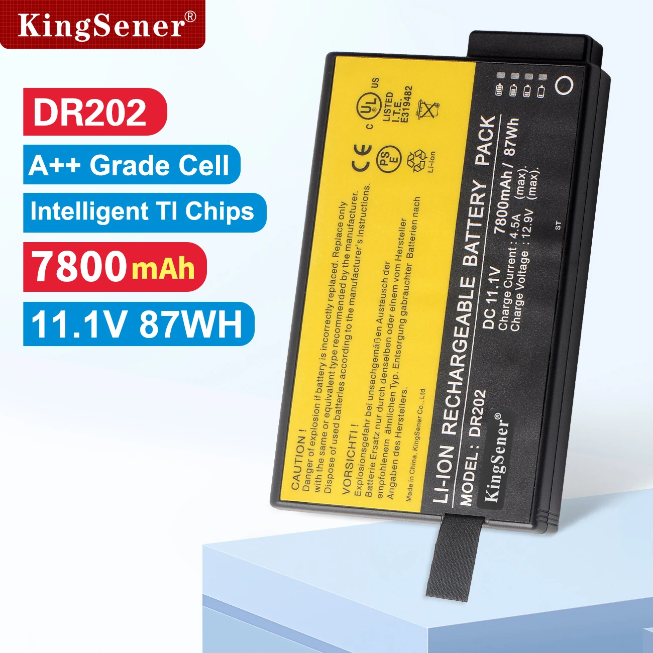 KingSener DR202 Replacement Battery For DR202i DR202S BP-LC2600 BP-PL2900 202S-20 338911120061 441847500001 10.8V 7800mAh