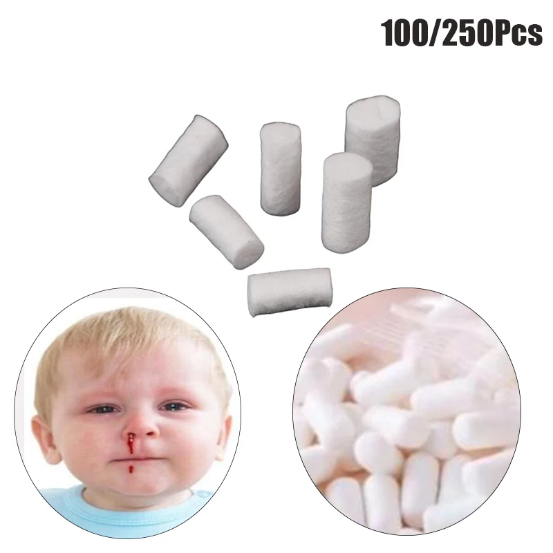 2/5Packs Nose Bleed Stopper Blood Stop Cotton Roll Dental Hemostasis Nose Blood Stop Cotton Swab For Kids Stops Bleeding Fast