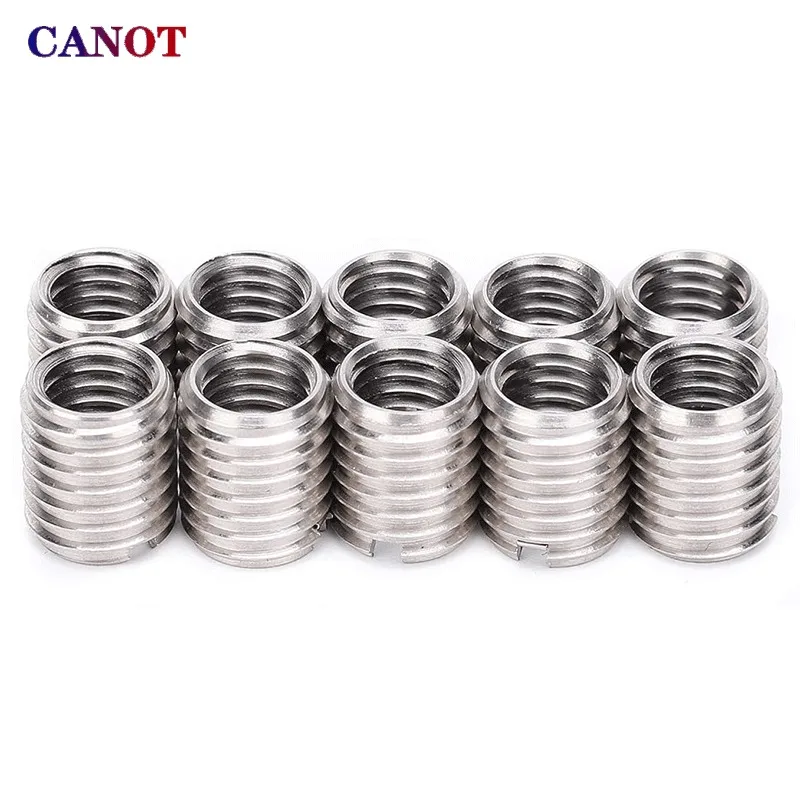 Slotted Inside Outside Thread Adapter Screw M2-12Wire 304 Stainless Steel Thread Insert Sleeve Conversion Nut Coupler Convey1244