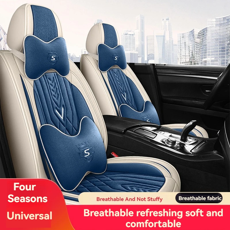 

Five Seat Skin Friendly Cotton And Linen Car Seat Cover For Great Wall M4 Haval H6 Coupe H5H3H2M2 New Dazzling C30 Car Protector