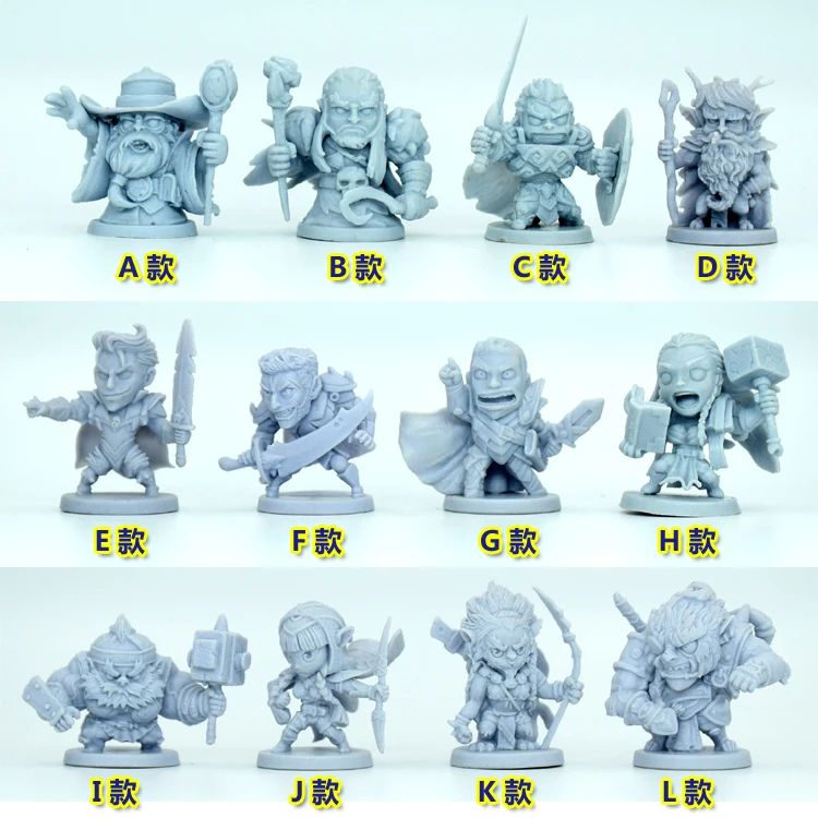 pvc figure Board game model Run Arr cca Battleament BasicHero 1pcs/set