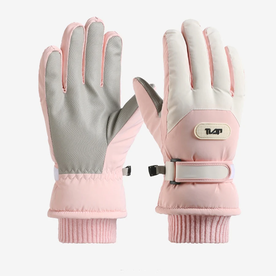 AliExpress Touchscreen cycling gloves for women in autumn and winter, thickened fleece for cold protection, waterproof and warm skiing glov