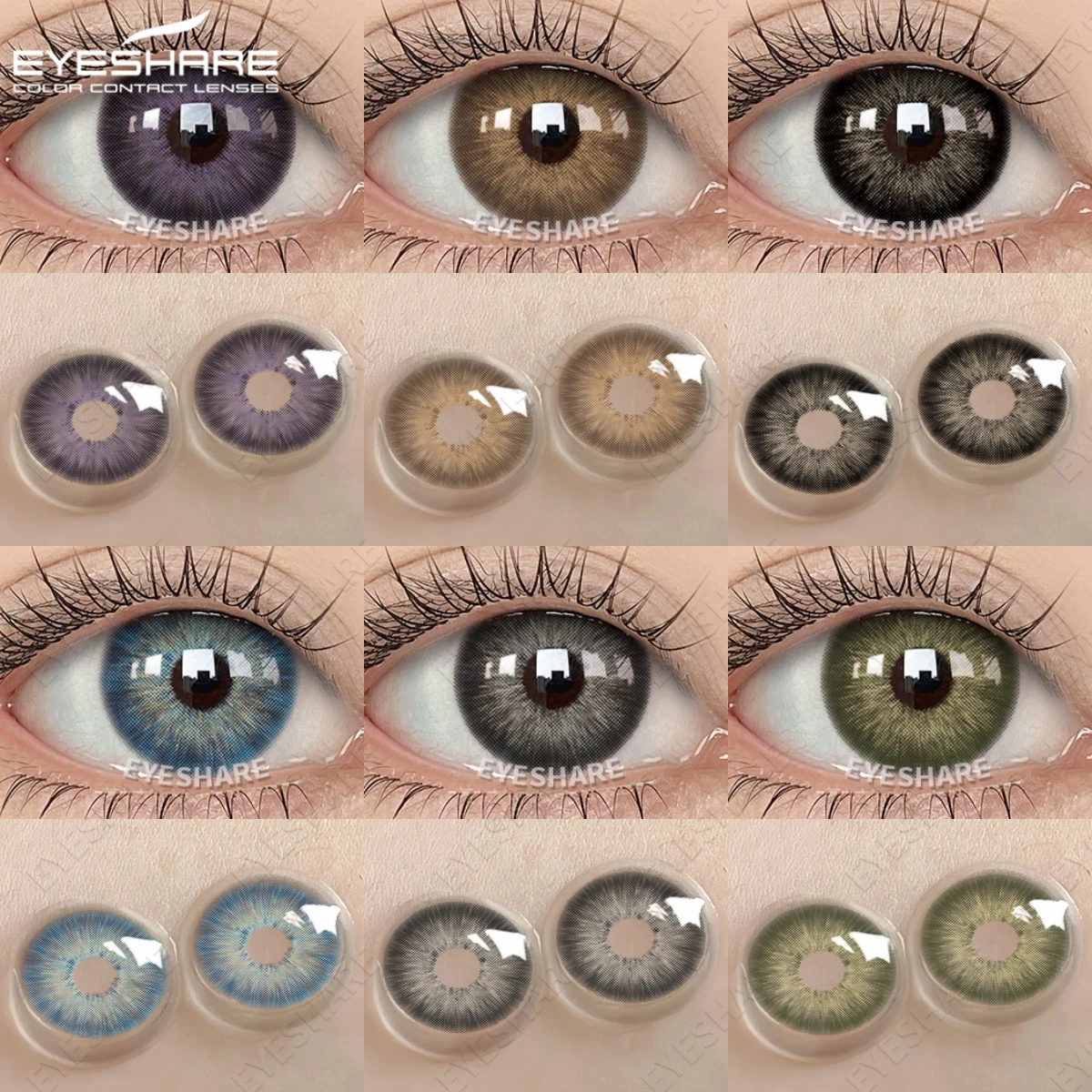 EYESHARE Modische Beliebte Blaue Augenlinsen Natürliche Farbige Kontaktlinsen Braune Augen Make-up Graue Jahreslinsen Grüne Schönheitslinsen