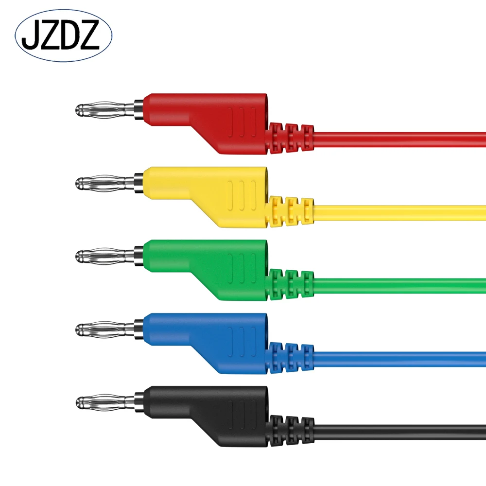 Imagem -02 - Jzdz Pcs mm Banana Plug para Banana Plug Multímetro Teste Leads Cabo Linha Fio 100cm Ferramentas de Teste Elétrico 70054