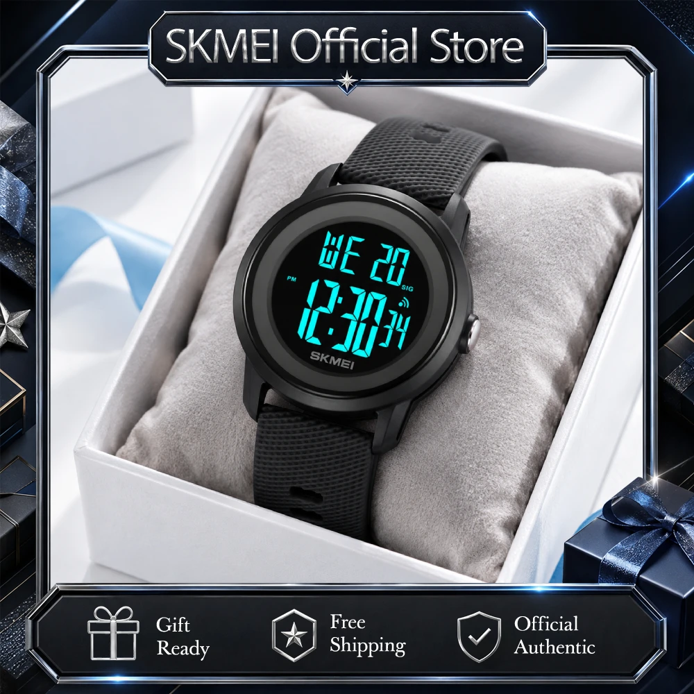 SKMEI Youth Cool Digital Countdown Sport Watches For Men Women Student 5Bar Waterproof Stopwatch Wristwatch Clock reloj hombre