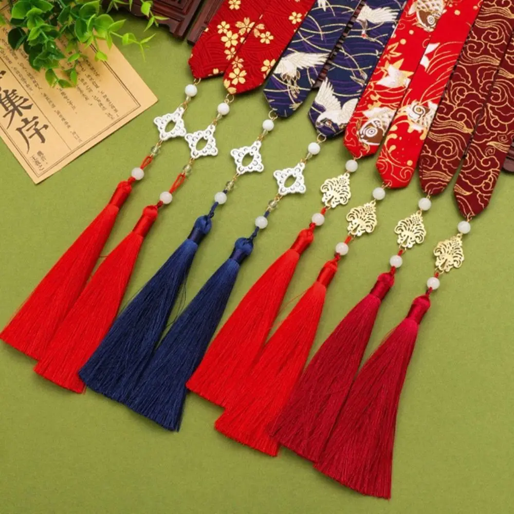 Embroidery Chinese Style Hair Band Crane Horse Face Skirt Ornament Bow Ribbon Headwear Tassel Cloth Hanfu Hair Accessories