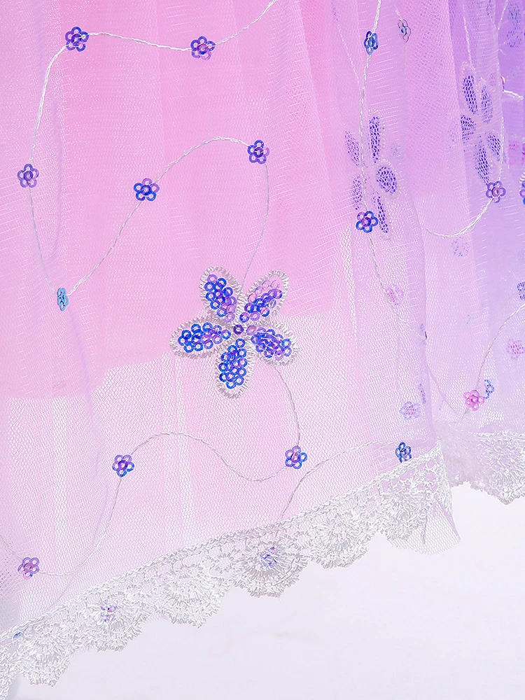 Girls’ Sparkling Purple Princess Party Dress with Floral Sequin Detailing – Elegant Tulle Skirt for Birthdays, Halloween, and Special Occasions, Princess Dresses for Girls 5 Girls' Sparkling Purple Princess Party Dress with Floral Sequin Detailing - Elegant Tulle Skirt for Birthdays, Halloween, and Special Occasions, Princess Dresses for Girls 5