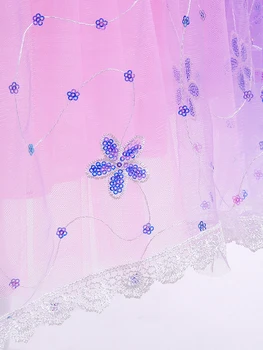 Purple Princess Party Dress with Floral Sequins 5 Girls' Sparkling Purple Princess Party Dress with Floral Sequin Detailing - Elegant Tulle Skirt for Birthdays, Halloween, and Special Occasions, Princess Dresses for Girls 5