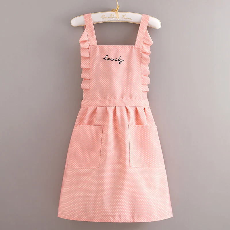 Breathable Apron Female Prince Home Kitchen New Waist Manicure Milk Tea Shop Work Clothes Custom Pinafore Smock