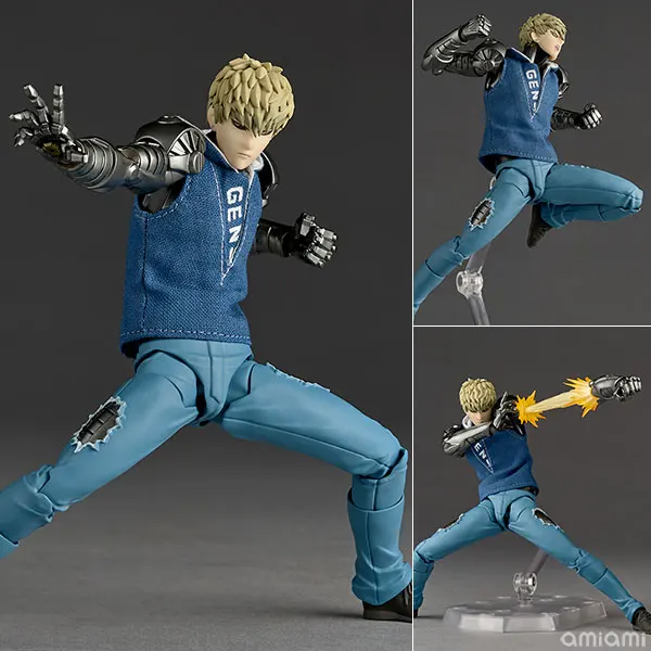 Figura de Anime One Punch Man Genos de 15cm, Figura de Ação Saitama/Capuchinho Calvo, Figurinha de Demônio Cyborg/Jigoku no Fubuki, Modelo de Boneco Brinquedo