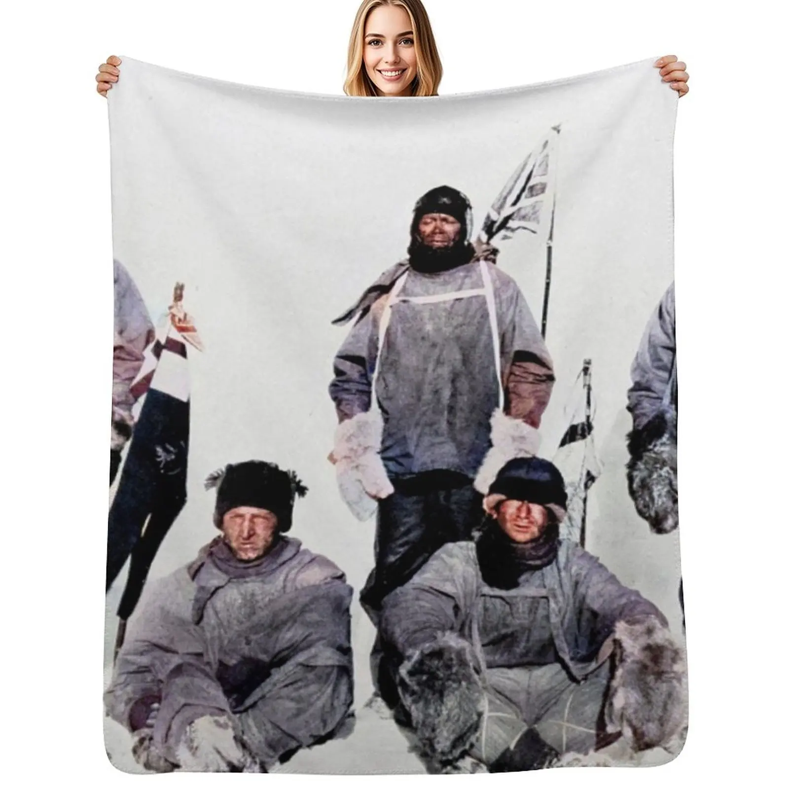 

Scott's party at the South Pole 1912, Throw Blanket Blankets For Baby for babies Tourist Blankets Sofas Of Decoration Blankets