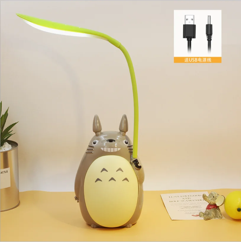 Cartoon Little Dragon Cat USB Charging Table Lamp Creative 2 Use Small Night Lamp Children's Learning Table Lamp USB Charging
