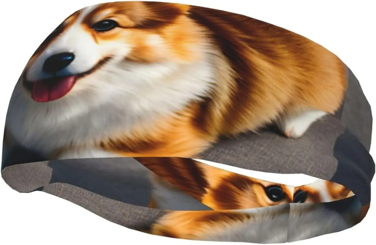 

Funny Corgi Butt Brown Print Outdoor Activities Sweatband Stretchable Breathable Moisture Wicking Headband