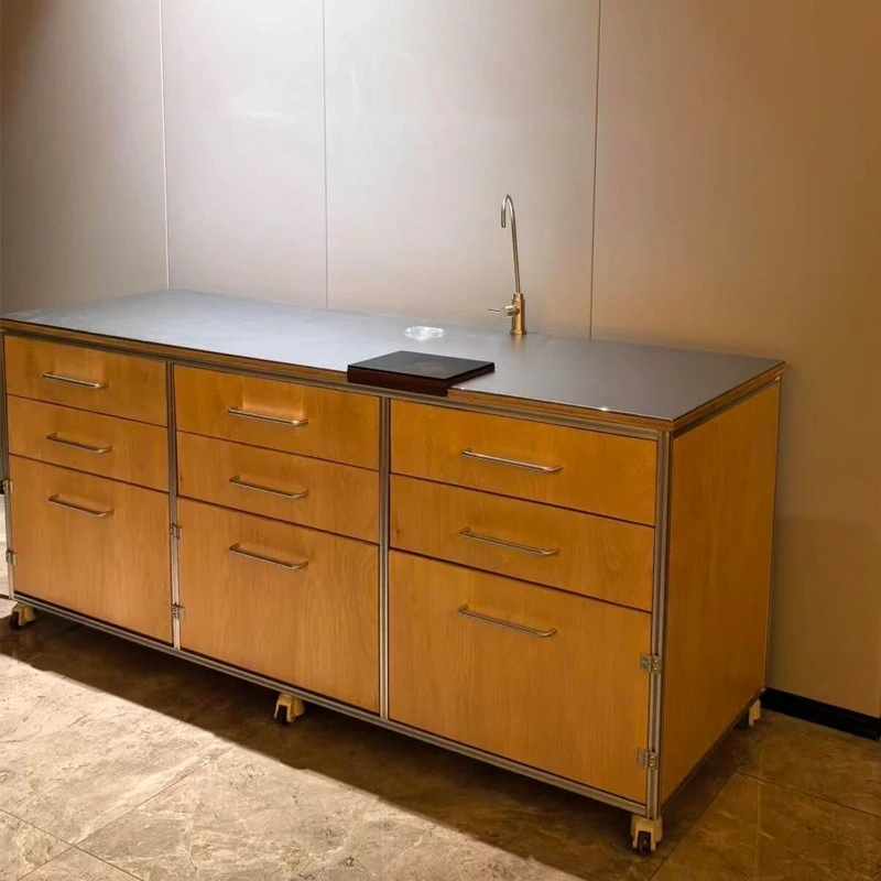 Shimadai stainless steel Nordic creative side cabinet, floor-to-ceiling marine plate dining cabinet