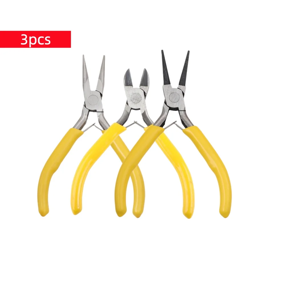 3/1pcs yellow pliers, can be used for jewelry making and various jewelry making, with diverse functions and easy to use