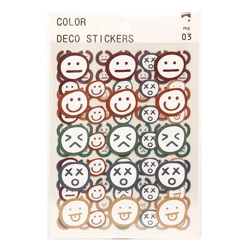 3 pcs Cute sealing stickers Kawaii mood smiley Stickers ins heart hand account Scrapbooking DIY material Decorative Wall Sticker