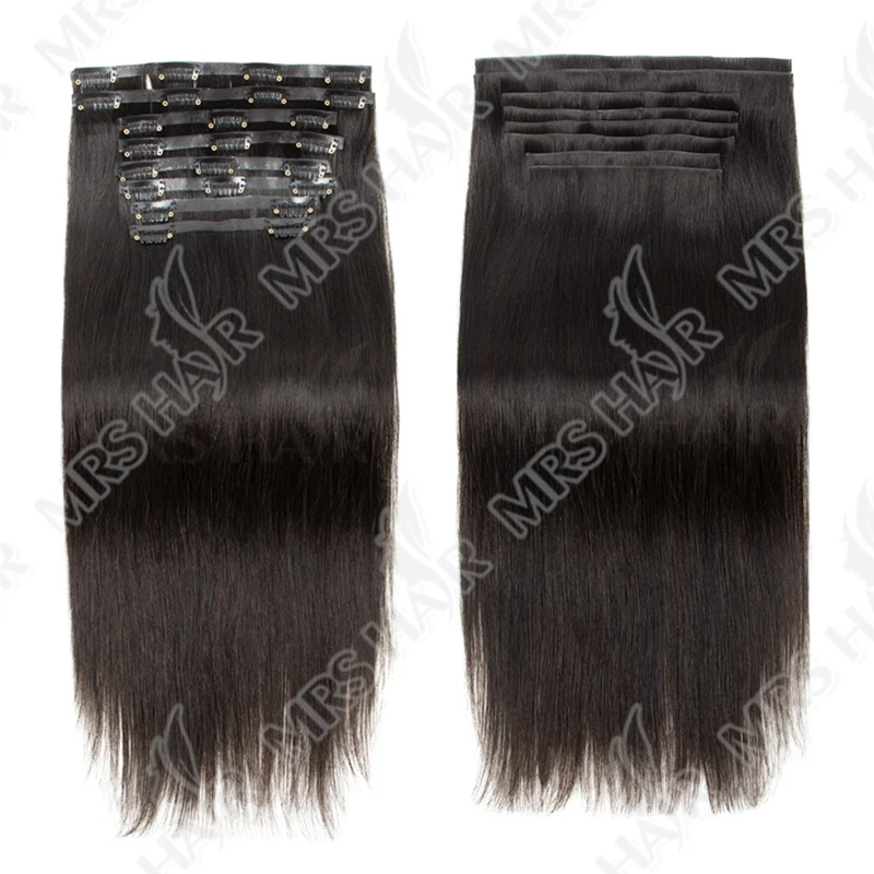 Clip invisibile in PU nell'estensione Trama del nastro iniettato Trama del nastro sottile e morbido Capelli umani 7 pezzi / set 12-24 pollici 100G 120G invisibile