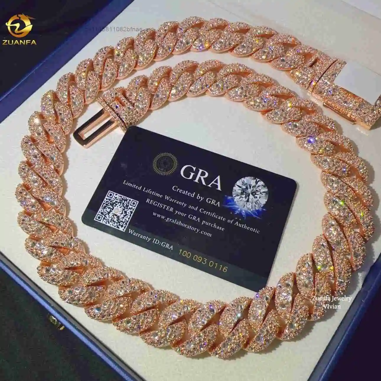 Upside Down Setting Mosaic Diamond Iced Out Sterling Silver 925 Hip Hop Pass Diamond Tester Cuban Link Chain Necklace，
