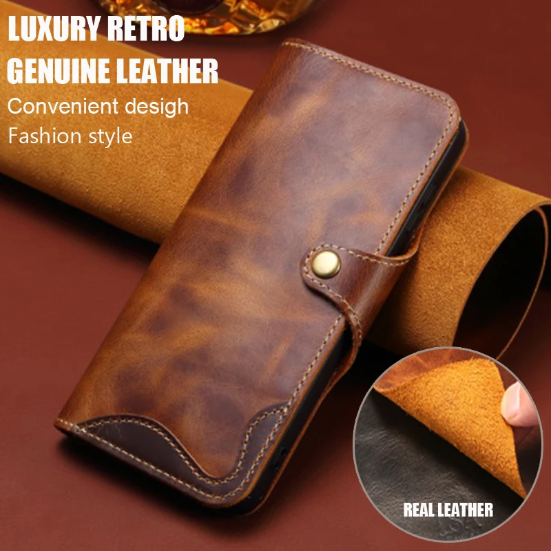 

Genuine Leather Wallet Card Funda for iPhone 16e 5G 2025 Luxury Case iPhone 16 Pro Max 15 Plus 14 Pro 13 Mini 12 Pro Max Coque