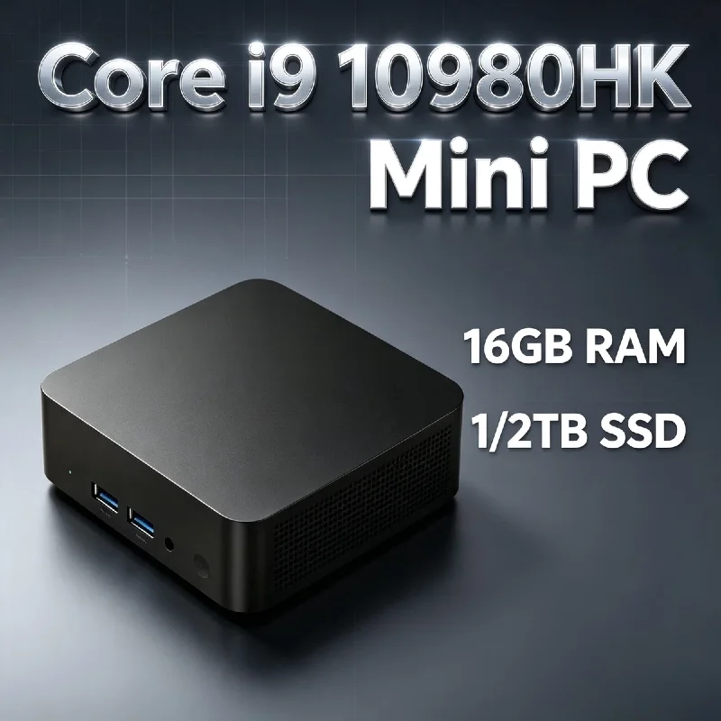 Intel i9 10980HK Mini Desktop 16GB RAM 1TB 2TB SSD WiFi6 BT5.2 4K HD Gaming Study Office PC Pro Unit Plus