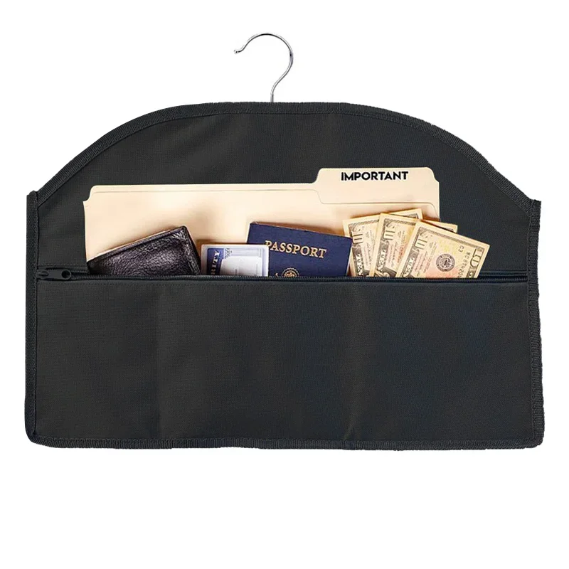 Hanger Diversion Safe Hidden Pocket Fits Under Hanging Clothes with to Hide Valuables for Home or Trave Water Resist