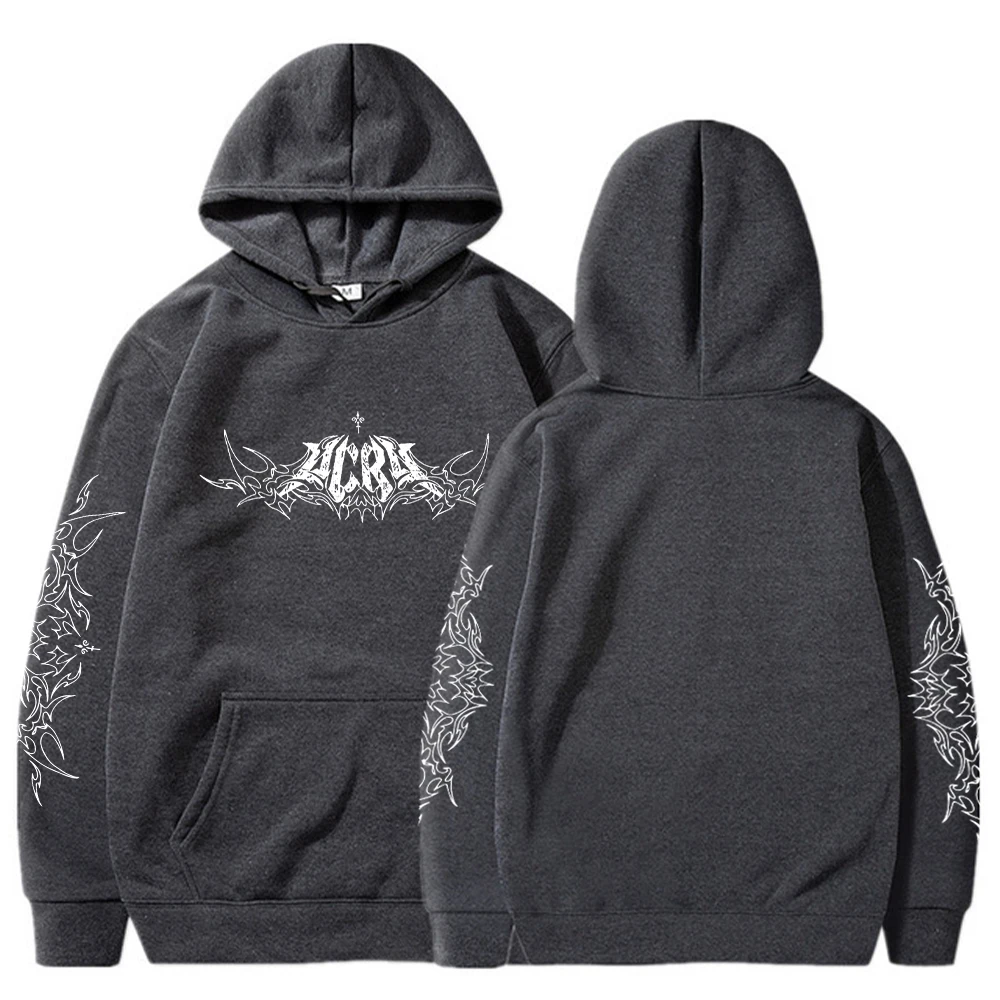 Y2k Dark Tribal Hoodie Men Fashion Warm Sweatshirt Graphical Printed Hip Hop Hoodies Casual Streetwear Spring Autumn New Hoodies