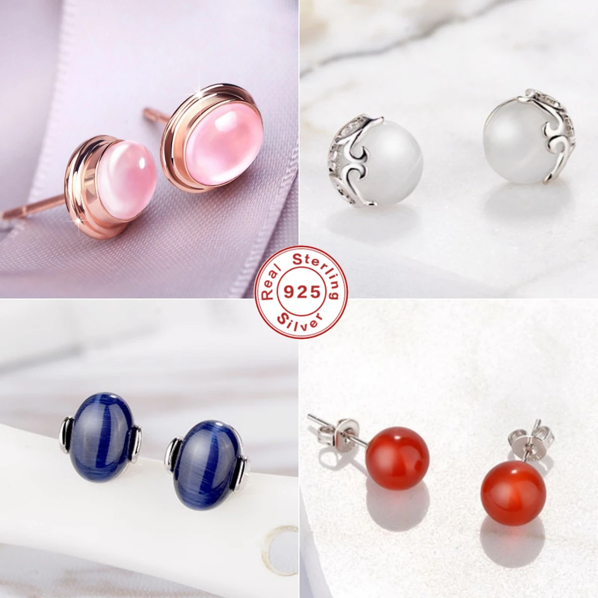 

Элегантные женские серьги из стерлингового серебра 925 пробы, серьги простого стиля с камнем гибискуса и агатом, модное приложение OL для поездок на работу