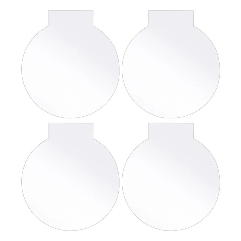 B-Est 4Pcs Clear Acrylic Sheet Round Panel Thick (4Mm) Plastic Acrylic Board For LED Light Base,Sign,DIY Display Projects