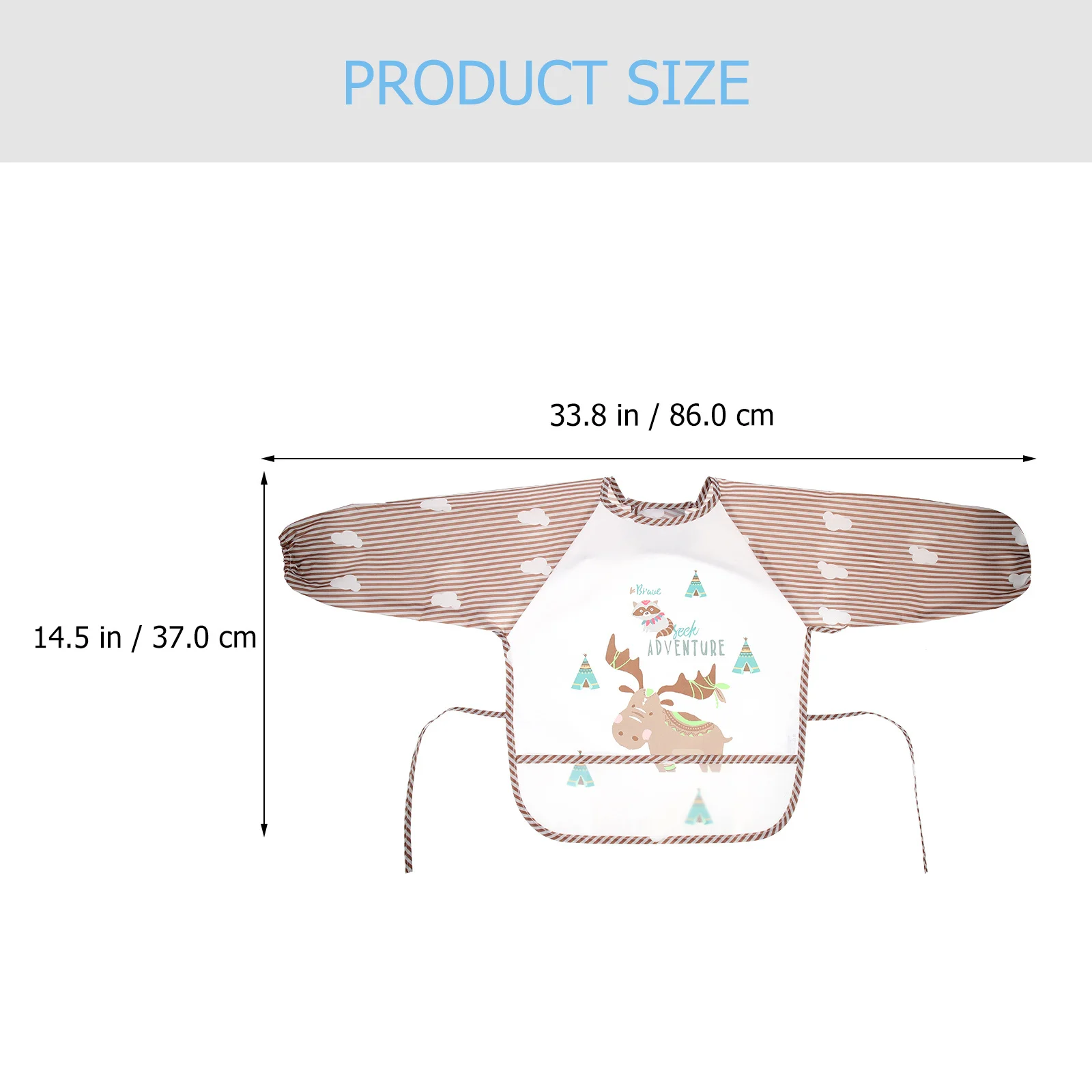 

Waterproof Baby Bib Long Sleeve Feeding Protector Eva Polyester Fabric Catcher Drool Resistant