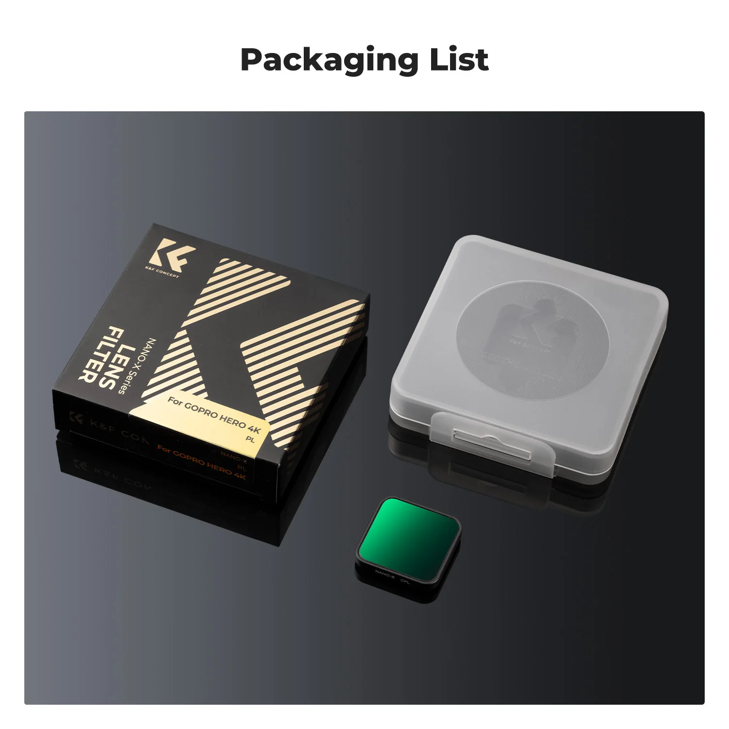 مجموعة مرشحات كاميرا الحركة K&F لمرشحات عدسات GoPro HERO 4K متعددة المغلفة HD CPL ND4 ND8 ND16 بدون طيار مستقطبة دائرية